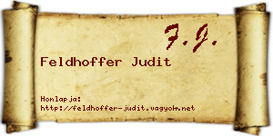 Feldhoffer Judit névjegykártya