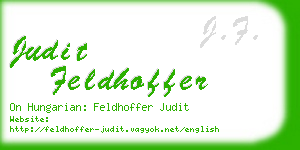 judit feldhoffer business card